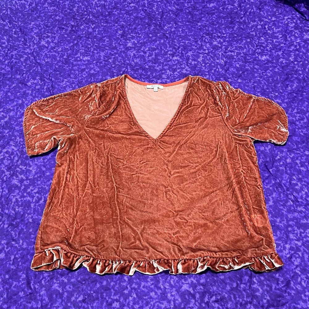 Madewell Crushed Velvet Top